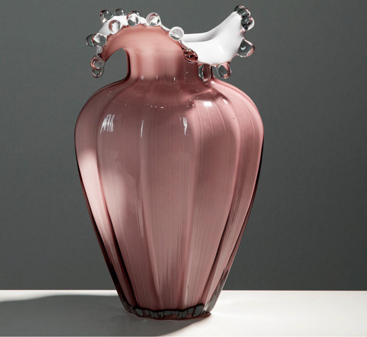 Pink Grape Water Droplet Glass Vase