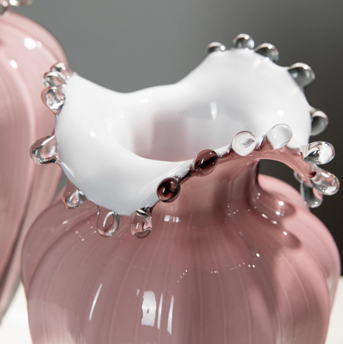 Pink Grape Water Droplet Glass Vase