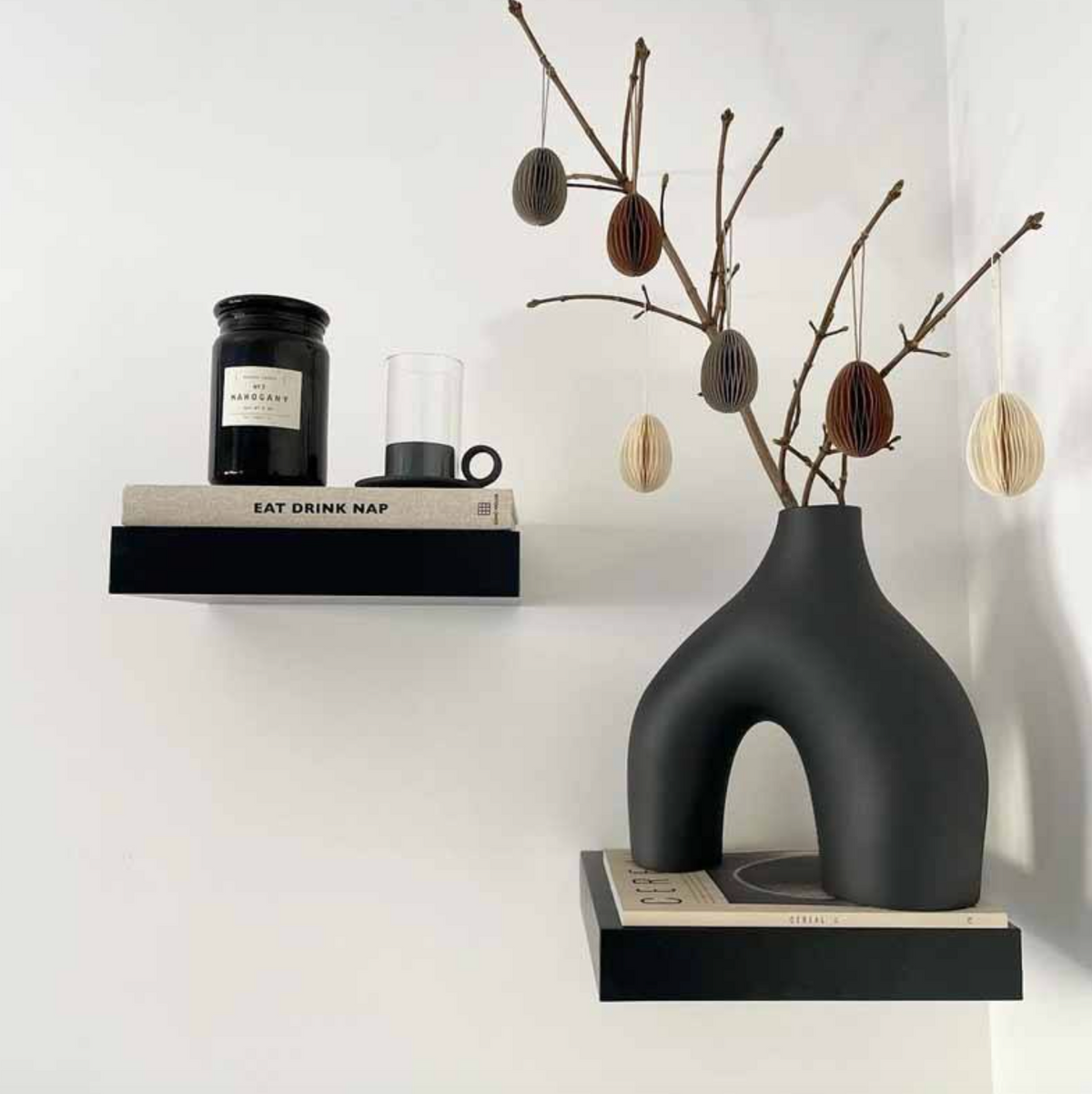 Nordic Black & White Ceramic Vase