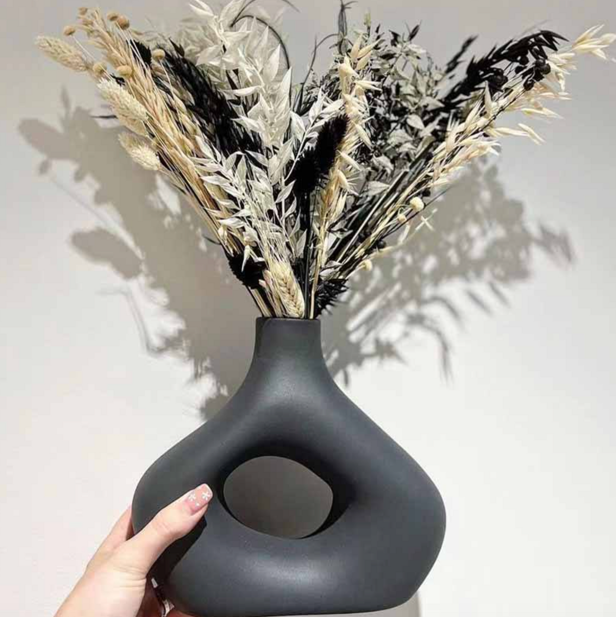 Nordic Black & White Ceramic Vase