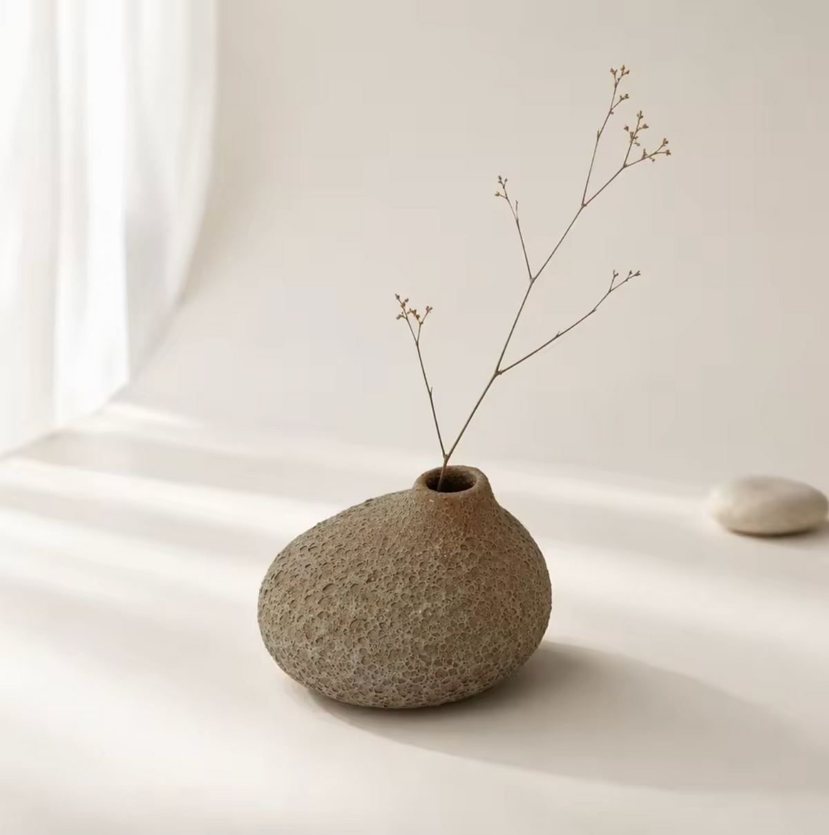 Nordic Wabi-Sabi Bubble Glaze Ceramic Vase