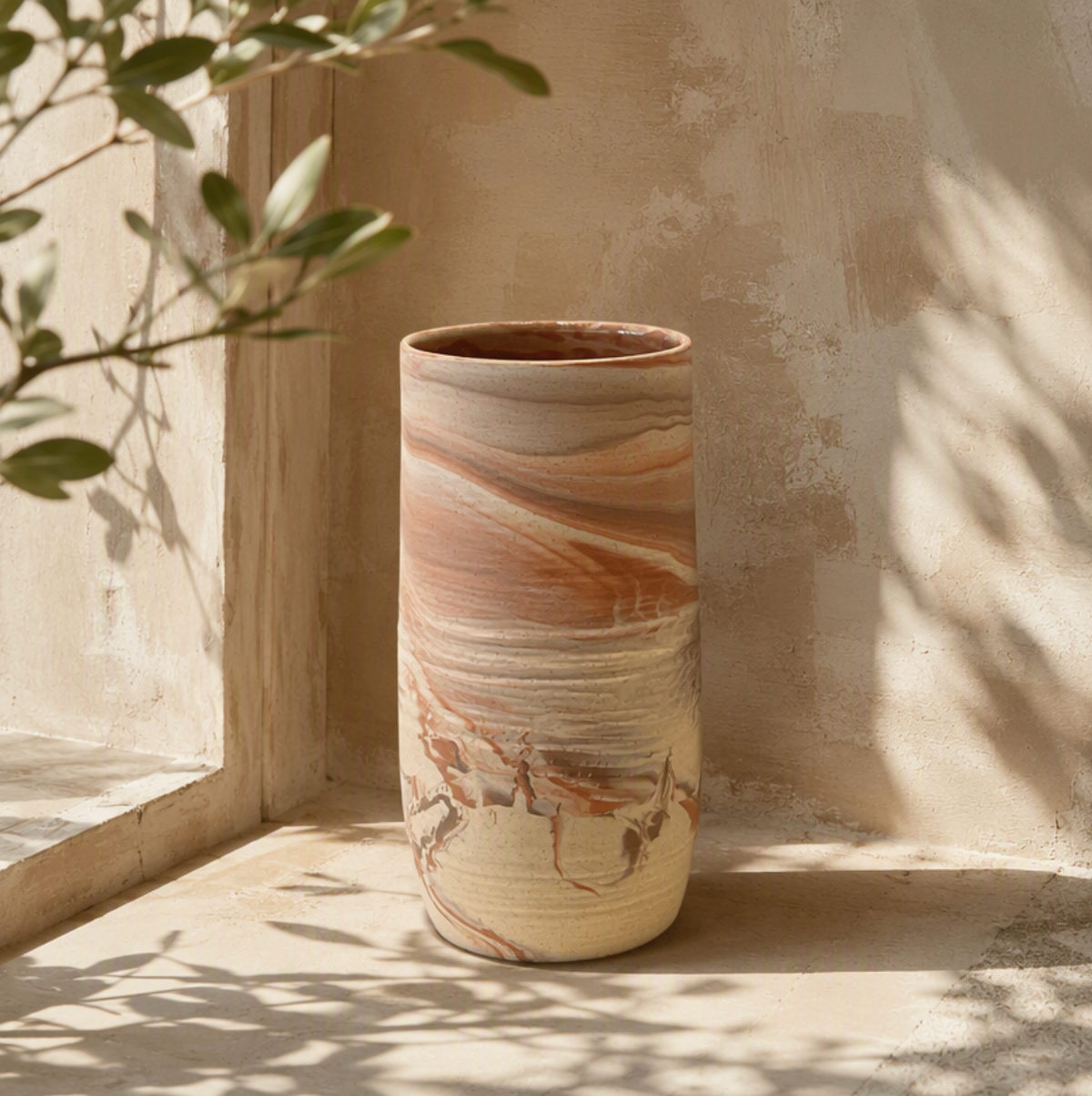 Wabi-Sabi Rustic Nordic Ceramic Tabletop Vase
