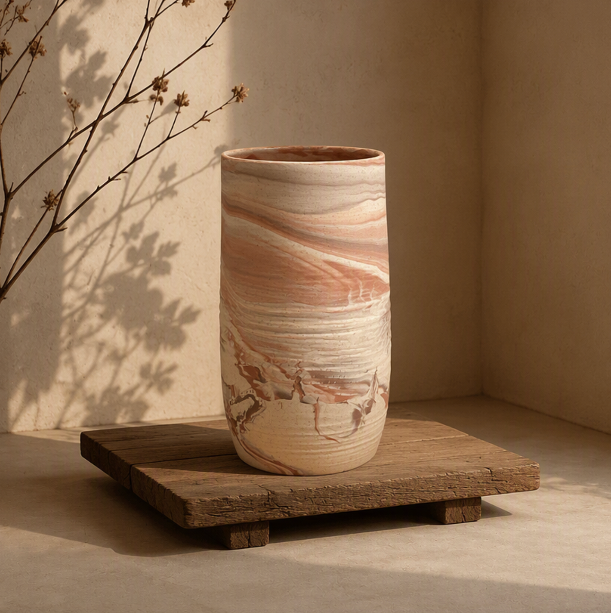 Wabi-Sabi Rustic Nordic Ceramic Tabletop Vase
