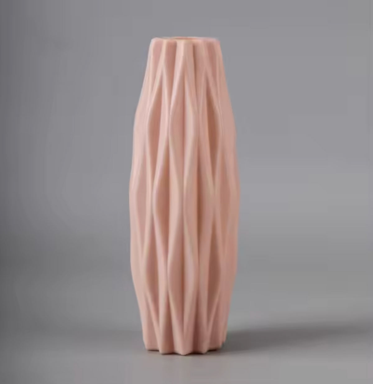 Modern Nordic White Twisted Texture Plastic Vase