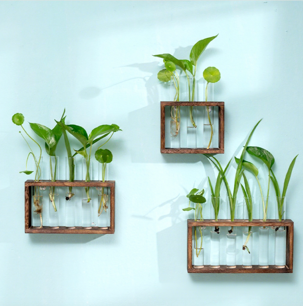 Double-Tier Hanging Glass Vase