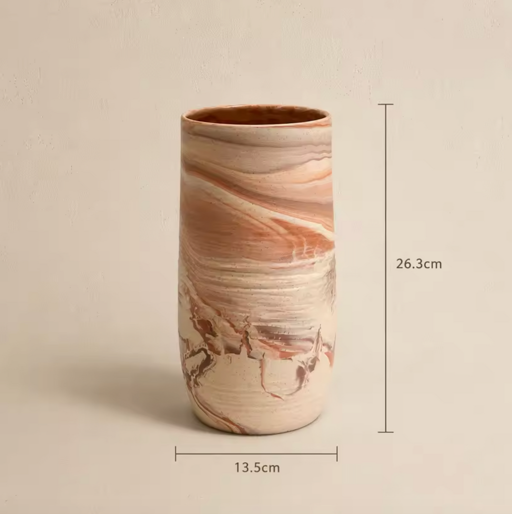Wabi-Sabi Rustic Nordic Ceramic Tabletop Vase